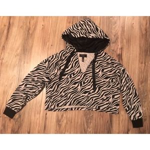 Victoria’s Secret Zebra Crop Hoodie XS